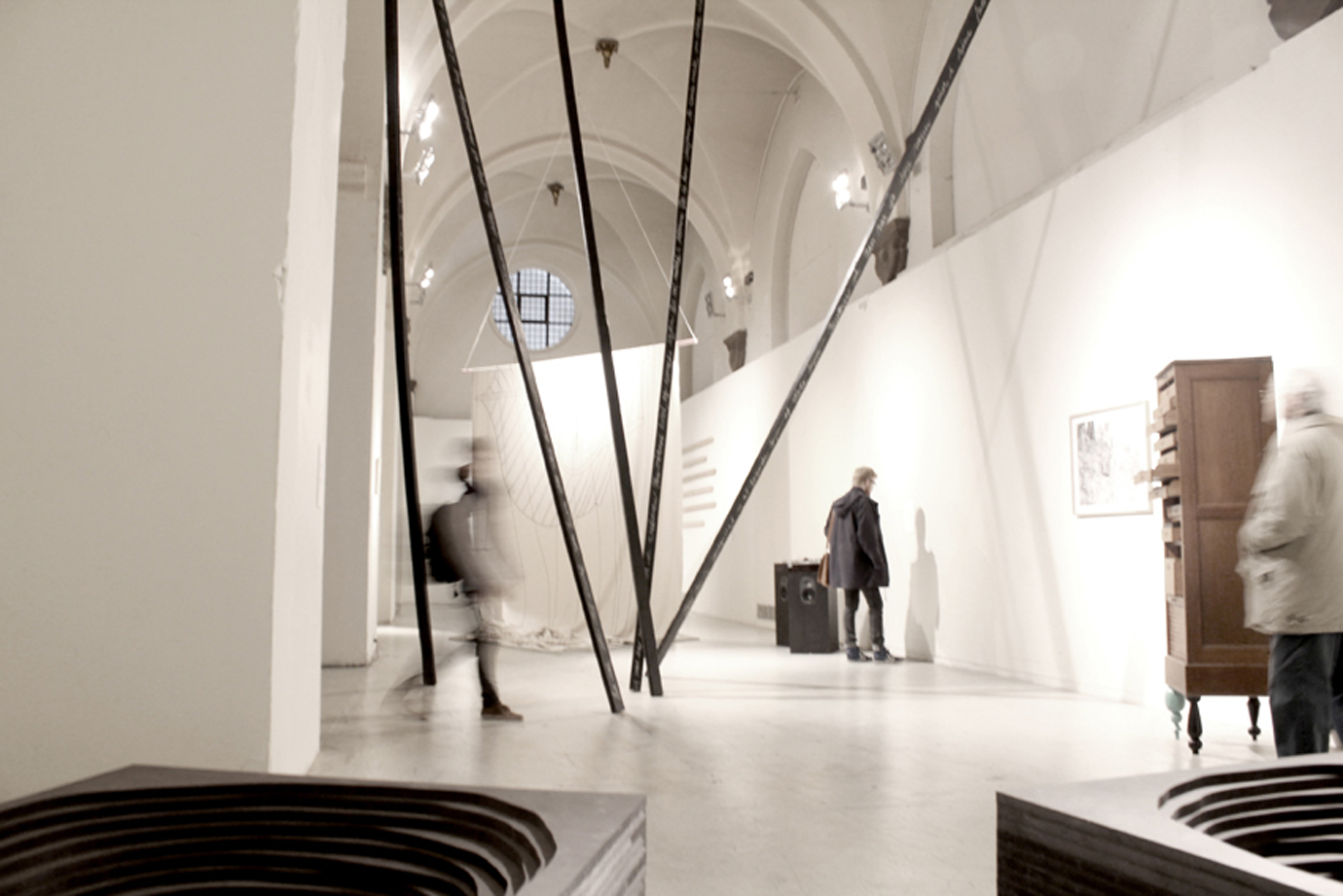 Installation view of The Silent Station at Nikolaj Kunsthal