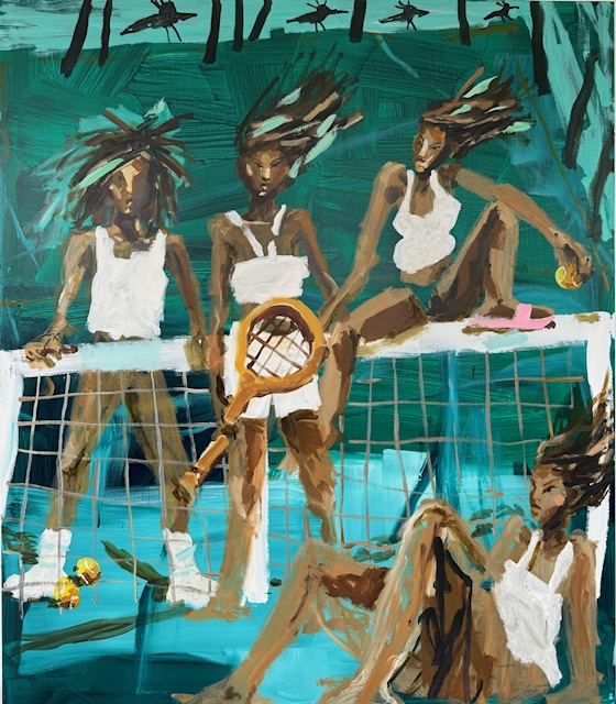 Tennis Gangsters, 2024, acrylic on canvas — Chloé Arts