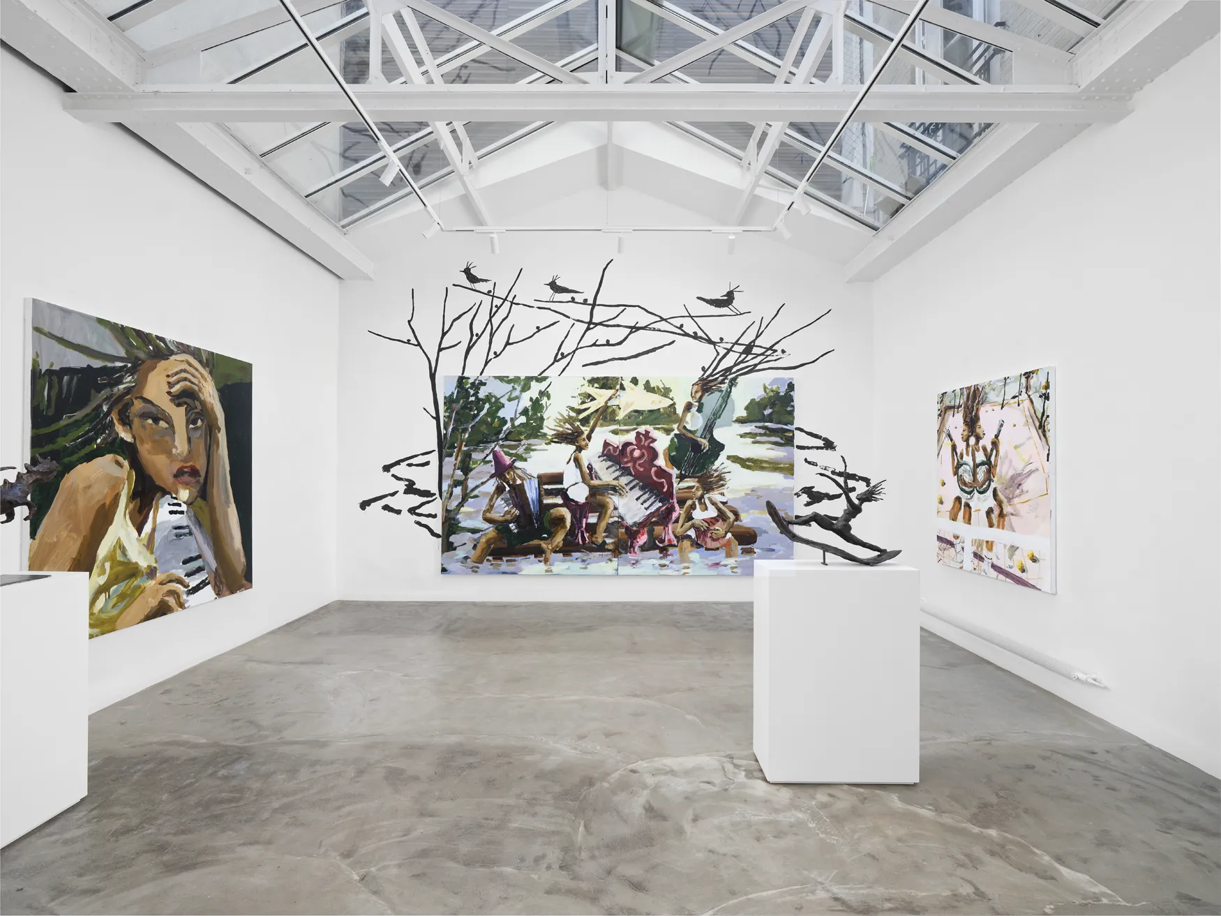 Installation view of Skipping the Beat at Ketabi Bourdet, Paris